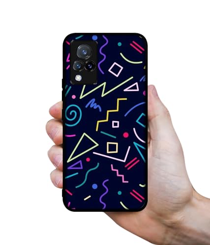 Image of Retro Abstract Design Premium 2D Printed Metal Back Case Cover for Vivo V21 5G