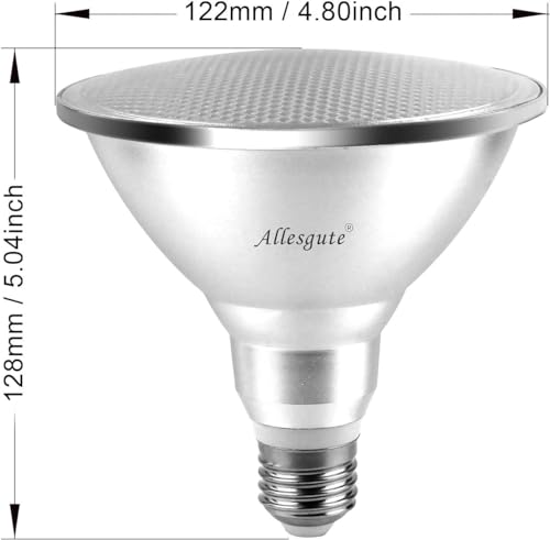 Allesgute 15W E27 LED PAR38 Spot Reflektor Strahler Licht Leuchtmittel Warmweiss 1400 Lumen Birne Eqv. to 150w Halogen Lampen, 2-Stück