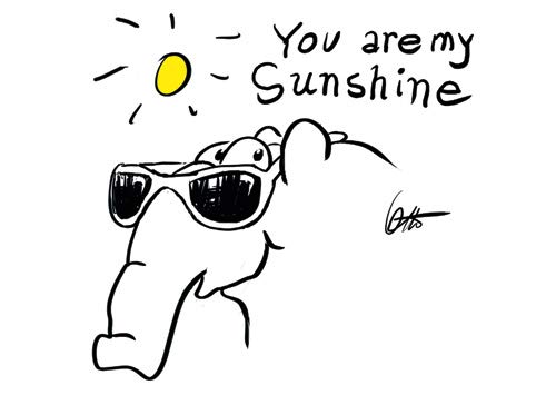 modern times Postkarte OTTO - Motiv: YOU ARE MY SUNSHINE, Anlass: Fun Tiere, Künstler/Verlag Ottifant Productions GmbH, Größe: A6