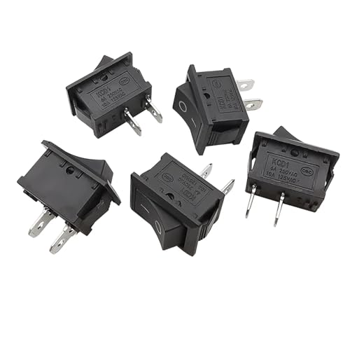 Interruptor basculante KCD-101 SPST de 2 pines para encendido y apagado de 15x21mm