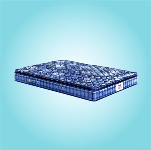 Image of peps Springkoil Bonnell Pillow Top 6-inch Single Size Spring Mattress (Dark Blue, 72x42x06) with 1 Free Pillow
