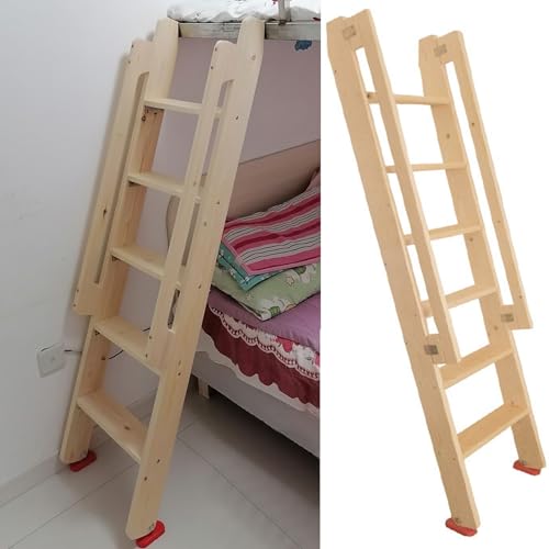 LXLZYXSF Litera para Niños Escalera De Madera Solamente, Escalera De Cama Superior para Vehículos Recreativos con Pasamanos & Escalones De 9,5 Cm De Ancho (Size : 105cm/3.4ft/41.3in Tall)
