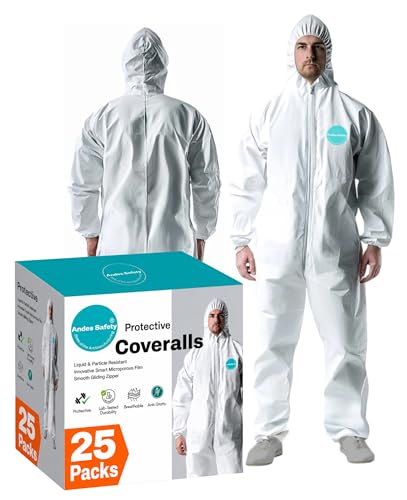 Hazmat Velour Coveralls with Hood (25 Pack) – Heavy Duty Disposable