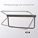 Fockety RV Hanging Shoe Shelf, Pair of Foldable Wall Mounted Shoe Rack for RV, Travel Trailer, Space Saving Aluminium Alloy Shoe Organizer, Holds All Shoe Sizes, Easy Installation (Brown)