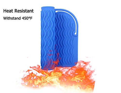 Heat Resistant Silicone Mat For Curling Iron Hair Straightener Flat Iron And Hot Styling Tool 9" X 6.5", Blue #TOP4
