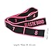 Menolana Yoga Stretch Band 8 Segment Versatile Portable Elastic Band Yoga Resistance Band for Exercise Fitness,Training Workouts Gym, Pink