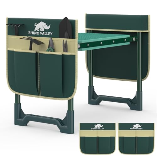 Garden Kneeler and Seat,14.17 Kneeling Wide Pad Sturdy Bench for Gardening