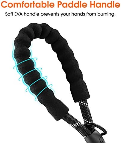 JBYAMUK 5 FT Strong Dog Leash with Comfortable Padded Handle and Highly Reflective Threads for Medium and Large Dogs (5-FT, Black Black)