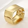 YANCHUN Gold Cuff Bracelet, Chunky Gold Bangle for Women Metal, Opening Wide Wrist Cuff, Trendy Jewelry, Christmas Gift for Girls #2