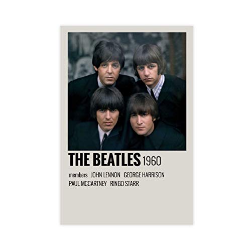 The Beatles Vintage-Poster im Stil der 90er Jahre, für Zimmer, ästhetische Leinwand, Wandkunst, Deko, Bild, Gemälde für Wohnzimmer, Schlafzimmer, Dekoration, 30 x 45 cm, ohne Rahmen Cover