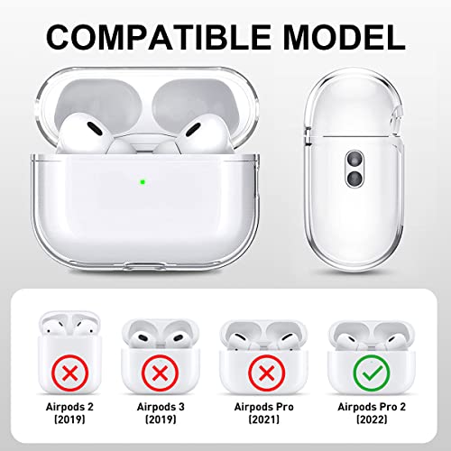 Oetker Compatible Airpods Pro 2Nd Generation Case Clear, Soft Shockproof Airpods Pro 2 Case 2022 Protective Cover With Hand Strap Lanyard Transparent Airpod Pro 2 Gen Case Skin For Women Men #TOP1