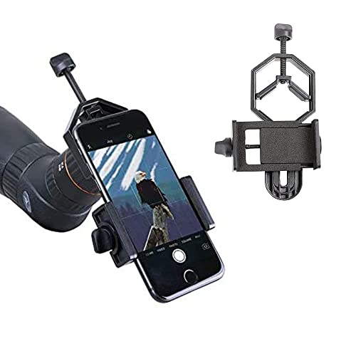 Cell Phone Adapter Mount, Telescope Adapter Camera Mount Universal Smartphone Mount Compatible with Smartphone iPhone Telescope Microscope (Black)
