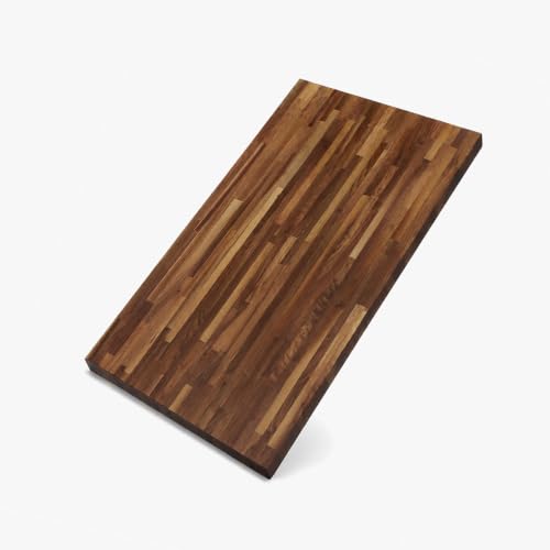 CONSDAN Butcher Block Counter Top, Walnut Solid Hardwood Countertop, Wood