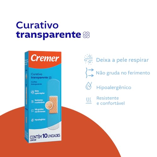 Curativo Transparente com 10 Unidades, Cremer
