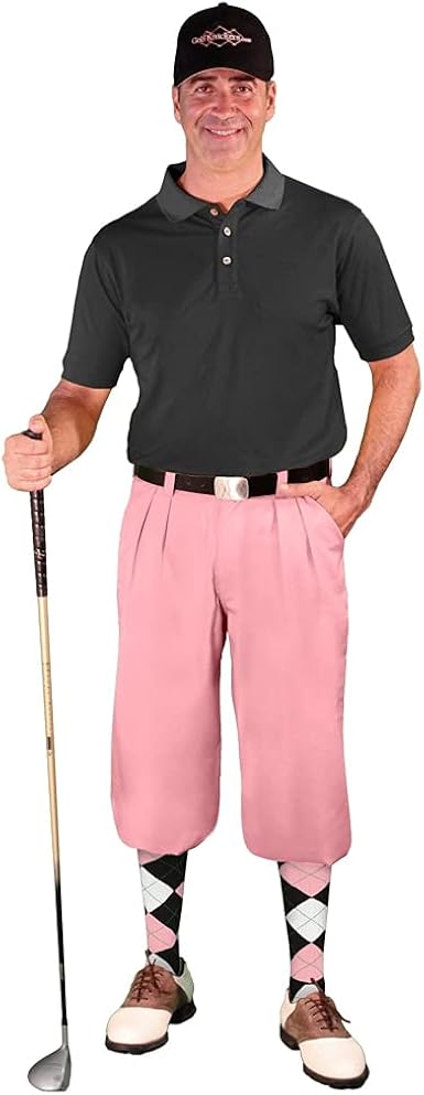 Golf Knickers Mens Outfit - Pink 