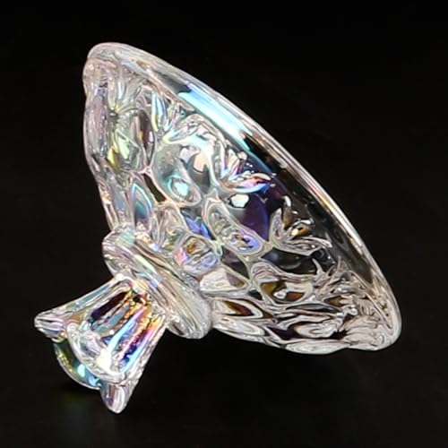 Laroal Große Nagel-Dappenschale, Kristall-Dappenschale mit Deckel, Dappen-Monomer-Halter, Schale, Dappenschale aus Acryl für Nägel, Nagel-Kristallbecher für den Salon