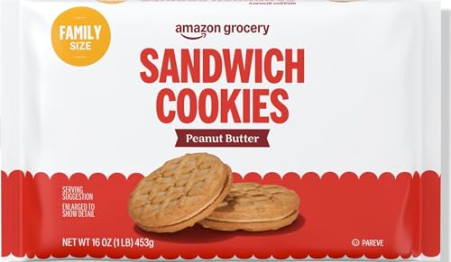 Amazon Grocery, Peanut Butter Sandwich Cookies, 1 Lb