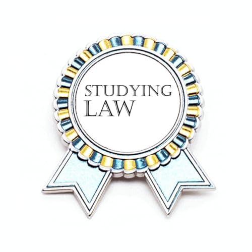 Broche étudiant en droit idée cadeau en métal M pour réussite concours