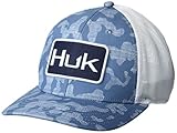 HUK Herren Leistungsstarker Stretch, blendfrei, Netz-Hut Mütze, Running Lakes – Titanblau, S