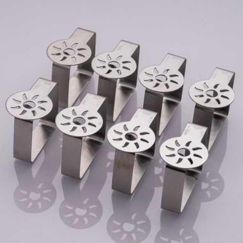 laro 8-32 Stück Premium Qualität Tischtuchklammern Edelstahl, Tischdeckenklammer Tischabdeckungsklemmen Tischdecke Tischdeckenhalter Clips Tischtuch Clips - Silber