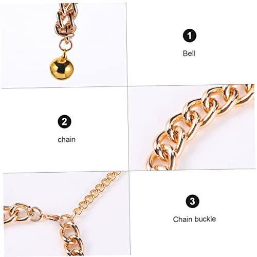 Collar de oro para perros pequeños y gatos collar cómodo de moda talla XS 6