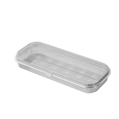 Cestello efficiente in acciaio inox per lavastoviglie, per organizzare posate e piccoli utensili (S)