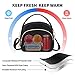 LLEGASTE Black Cute Insulated Lunch Tote Bag for Women Work,Reusable Adult Lunch Box for Women, Stylish Wide Open Cooler Bag for Work(Black)