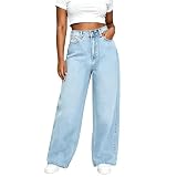 Vaqueros Mujer, Pantalon Vaquero Anchos Pantalones Jeans Elásticos Tejanos
