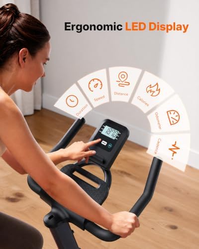 MERACH Magnetic Exercise Bike, Low Noise Stationary Bike, Easy Assembly - 4