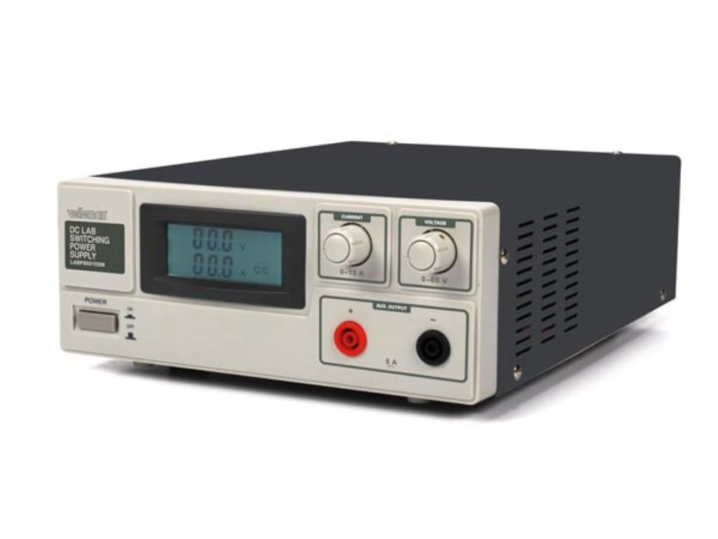 Velleman Labornetzgerät, Schaltnetzteil, einstellbar, 0-60 VDC/0-15 A, Strombegrenzung, kurzschlussfest, LCD-Anzeige, Grau
