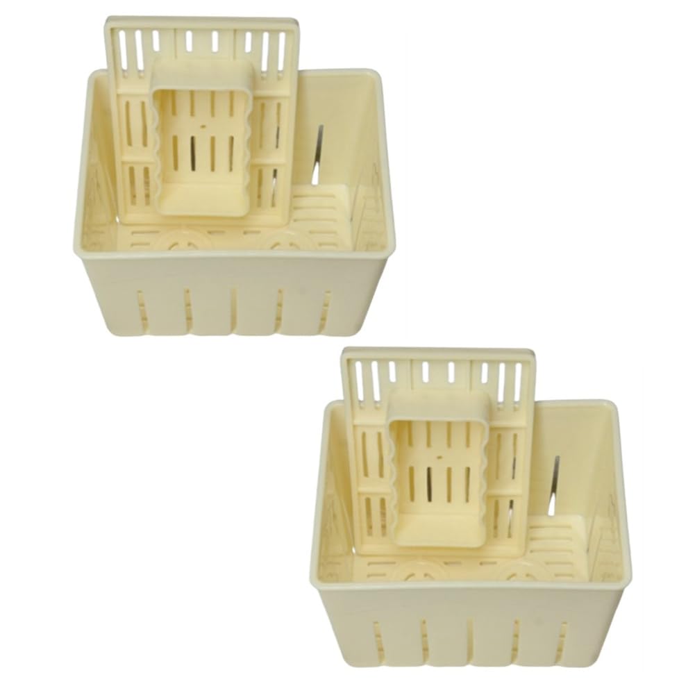 Quystetes 2PCS Tofu- Mould Food Grade PP DIY Homemade Tofu-Maker Pressing Mold Kit Kitchen Tool Tofu-Box Tofu- Mold Kit Easy to Use