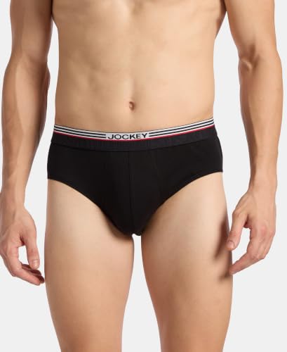Image of Jockey US49 Men Super Combed Cotton Solid Brief with Ultrasoft Waistband (Pack of 2)