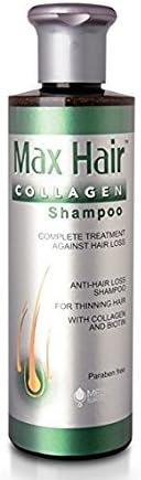 Medicare Europe Max Hair Collagen Shampoo - L-Cystine, Collagen & Biotin - Paraben Free - 250ML - Unisex Adults - Hair Loss, Aging