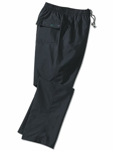 AhornMicrofibre Fitness Jogging Bottoms in Plus Size, Blue, 4XL, black