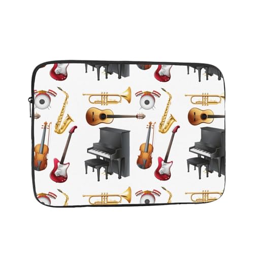 対応 楽器 ピアノ ギター サックス 10 Inch パソコンケース スリーブ ノートパソコン用のバッグ 耐衝撃撥水加工 ノートパソコン ケース 通勤 通学 旅行 出張 ノートpc ケース ビジネス おしゃれ 軽量パソコンバッグ
