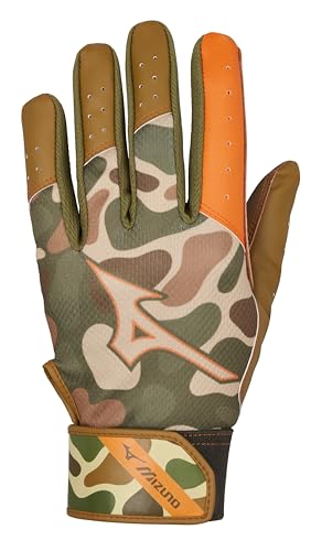 Mizuno Men's MVP Adult Batting Gloves, Duck Camo, Large (L)