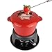 Sotech - Maquina para Hacer Fondue, Juego de Fondue de Hierro Fundido, Rojo, Material: Esmalte de Porcelana, Tamaño: 27,5 x 21 x 21 cm