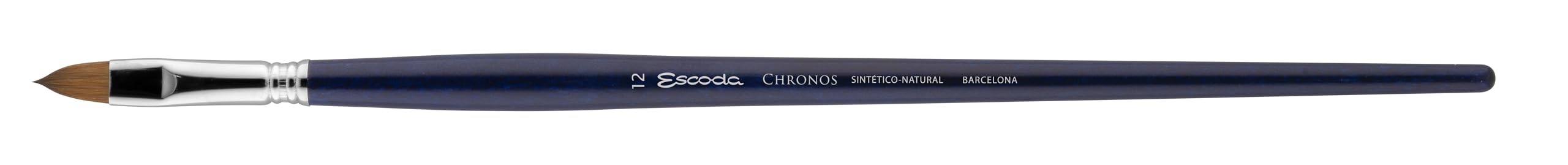 Escoda | Aceite y acrílico | Juego de la serie Chronos | Tamaño 6,8,12,1/2 | 4 pinceles | Sintético-natural (90% sintético - 10% sable roja) | Toray-Mix (90% Toray dorado - 10% Sable roja) | Punta
