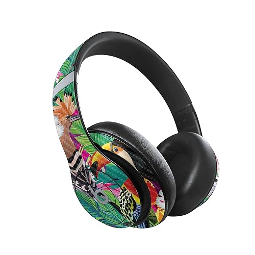 Image of MightySkins Carbon Fiber Skin Compatible with Beats Studio Pro - Tropical Paradise | Protective, Durable Textured Carbon Fiber Finish | Easy to Apply