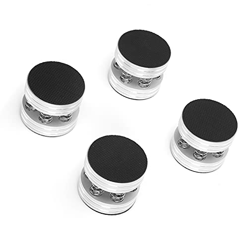 Pointes de découplage pour enceintes de salon et amplificateurs HiFi argentés - 2