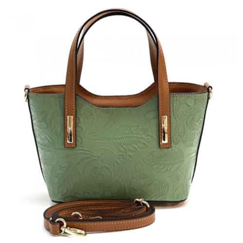 Sac Bandoulière En Cuir Véritable Motif Floral Cadeau Femme Tendance