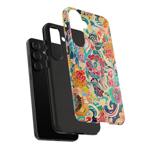 Coque antichoc Samsung S25 Plus bleu fleuri anti-rayures - 4
