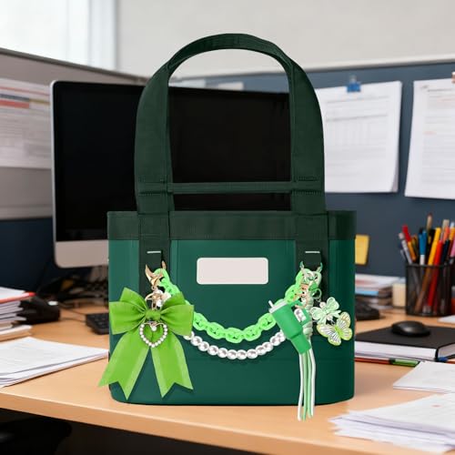 Image of Tote Bag Accessories for YETI Camino 20 /35 /50 Bogg Bags Pearl Bow Green