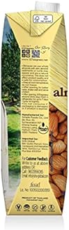 137 Degrees Unsweetened Almond Drink, Gluten Free, Dairy Free, Made with USA Almonds Each 1 Litre (Pack Of 2)