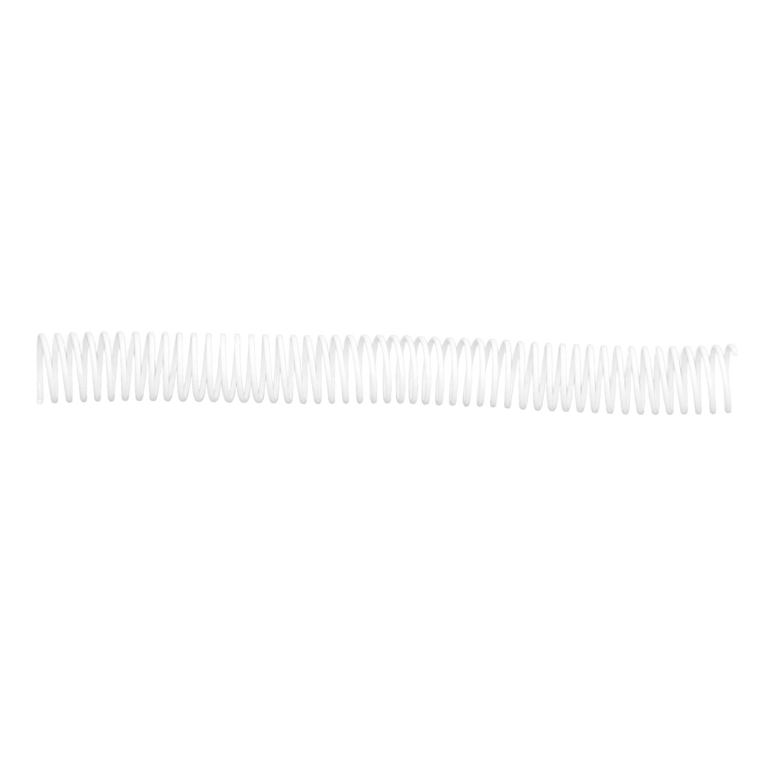 35 bobine di rilegatura per carta A4, diametro 25,4 mm, 48 anelli, passo 4:1, dorsi in filo di plastica a spirale, capacità 215 fogli. (Bianca)