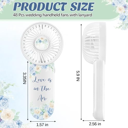 CroBlissful 48 Pack Mini Handheld Fans Wedding Favors for Guests Bulk by CroBlissful - Used condition - Image 3