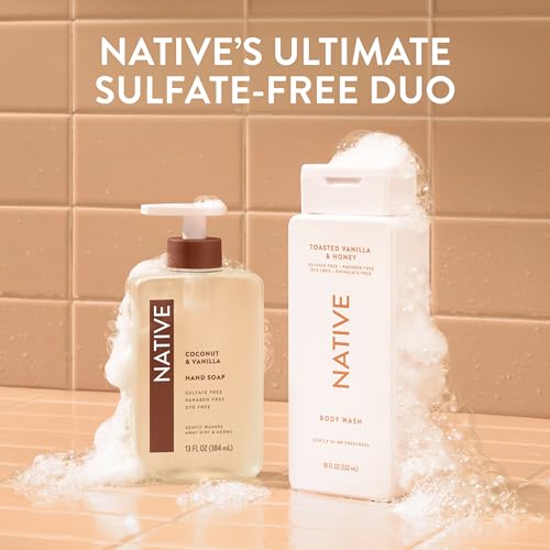 Native Clean Body Wash, Gentle & pH-balanced for Sensitive Skin, 24-Hr Freshness for Women & Men, Vegan & Cruelty-Free, Free of Sulfates & Parabens, Toasted Vanilla & Honey, 18 fl oz - image 9
