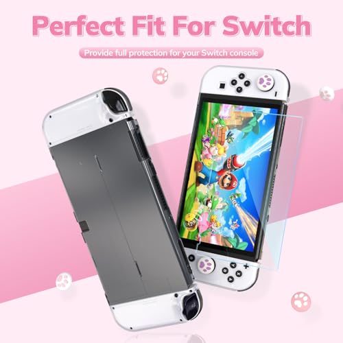 Image of Younik Switch OLED Accessories Bundle, 16 in 1 Accessories Kit Includes Switch OLED Carrying Case, Protective Case Cover for Console & J-Con, Screen Protector, Adjustable Stand, Switch Game Case