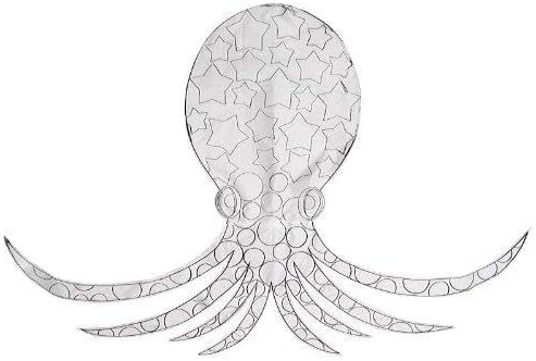 G&Z Kid's Coloring Kites - Pack of 12 Octopus Kites - Bamboo Framed Handmade