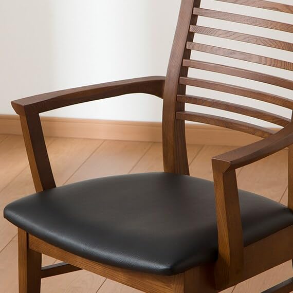 Amazon｜ニトリ ダイニングチェア ロレイン 2肘付 ミドルブラウン